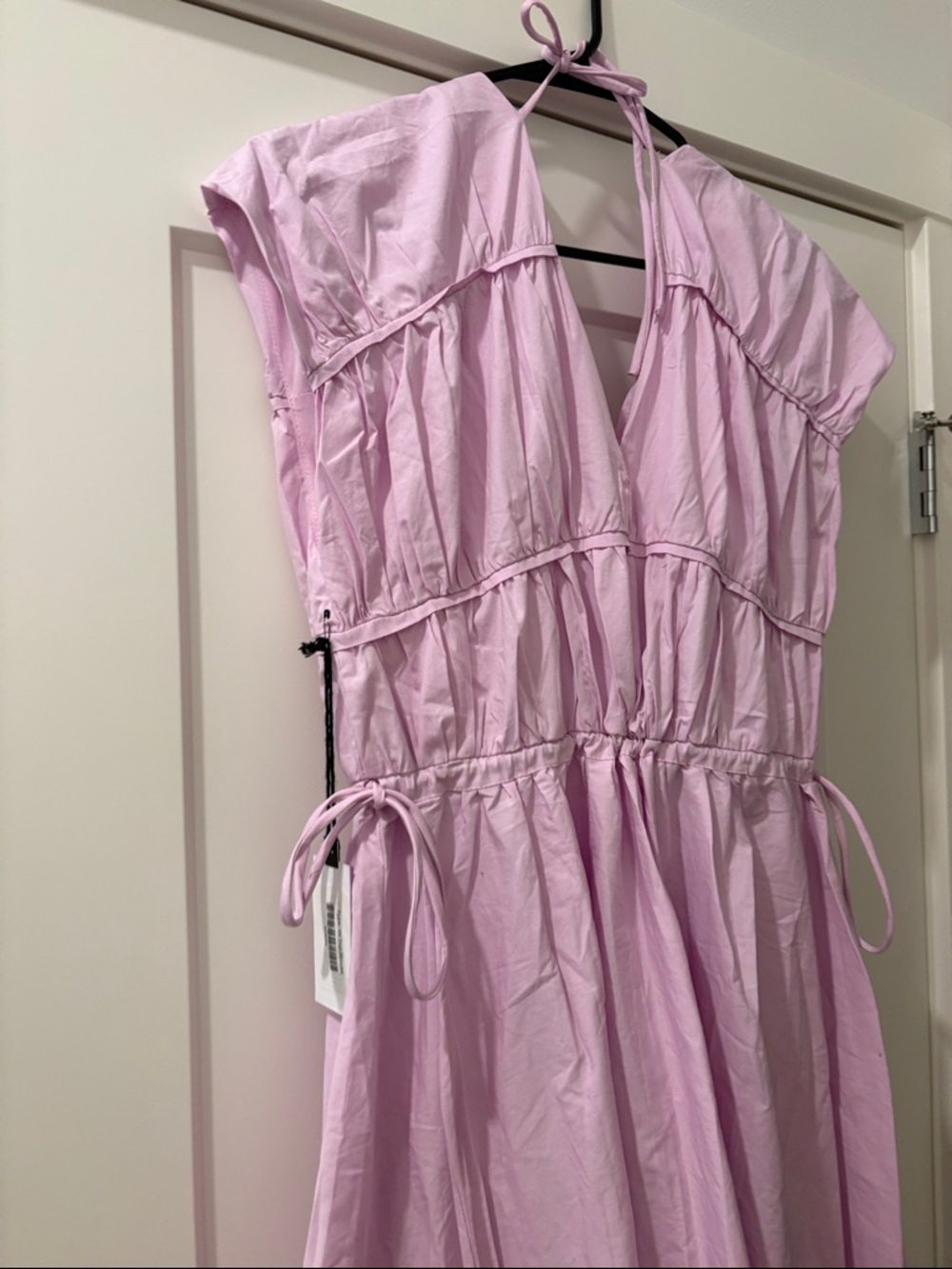 NWT [ASTR The Label] Lilac Flowy Multi Tie V-Neck Cap Sleeve Dress Women’s S - Picture 9 of 12